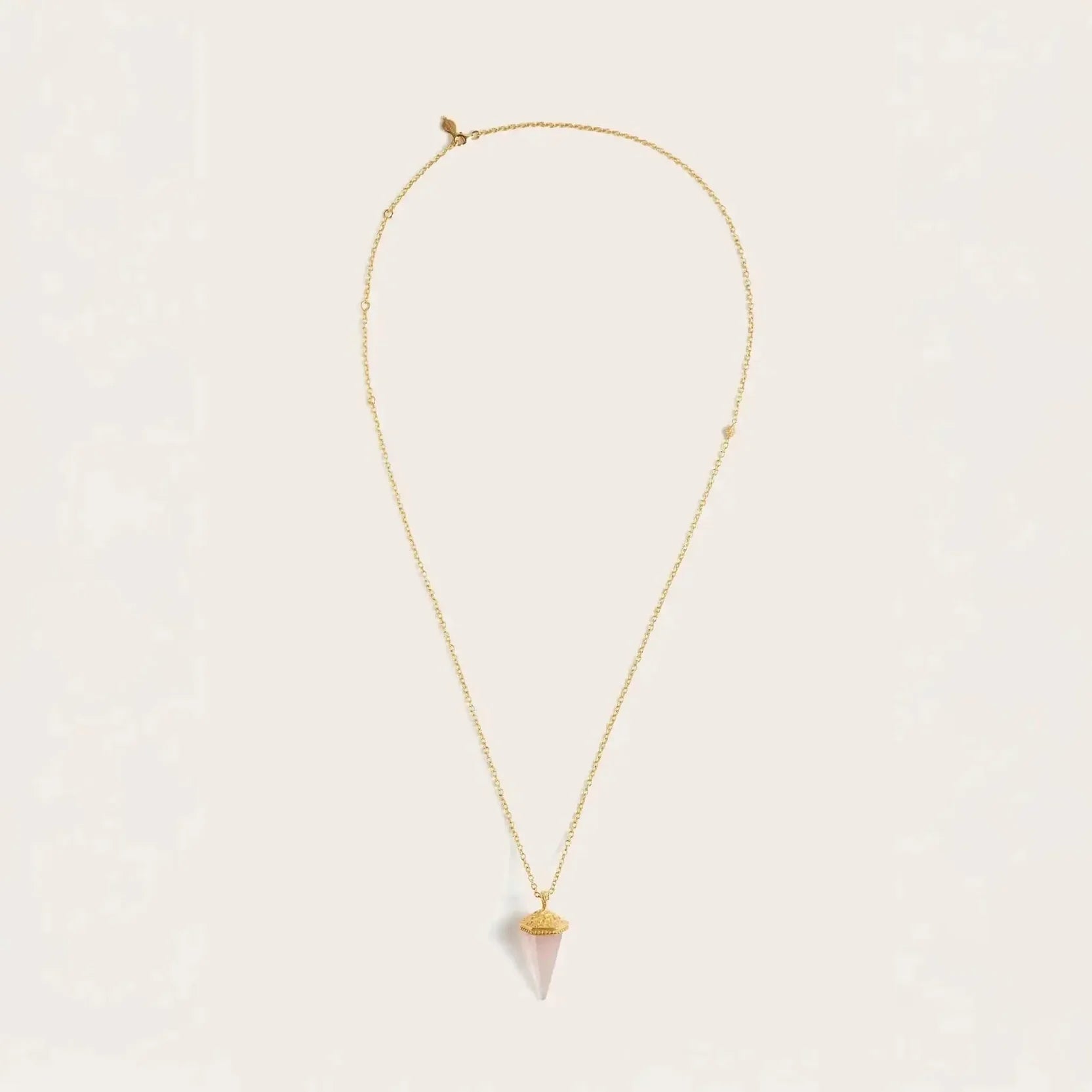 The Gentle Oracle • Rosenquarz Pendulum -Halskette – Liebe, Intuition & Selbstverbindung - Anandasoul