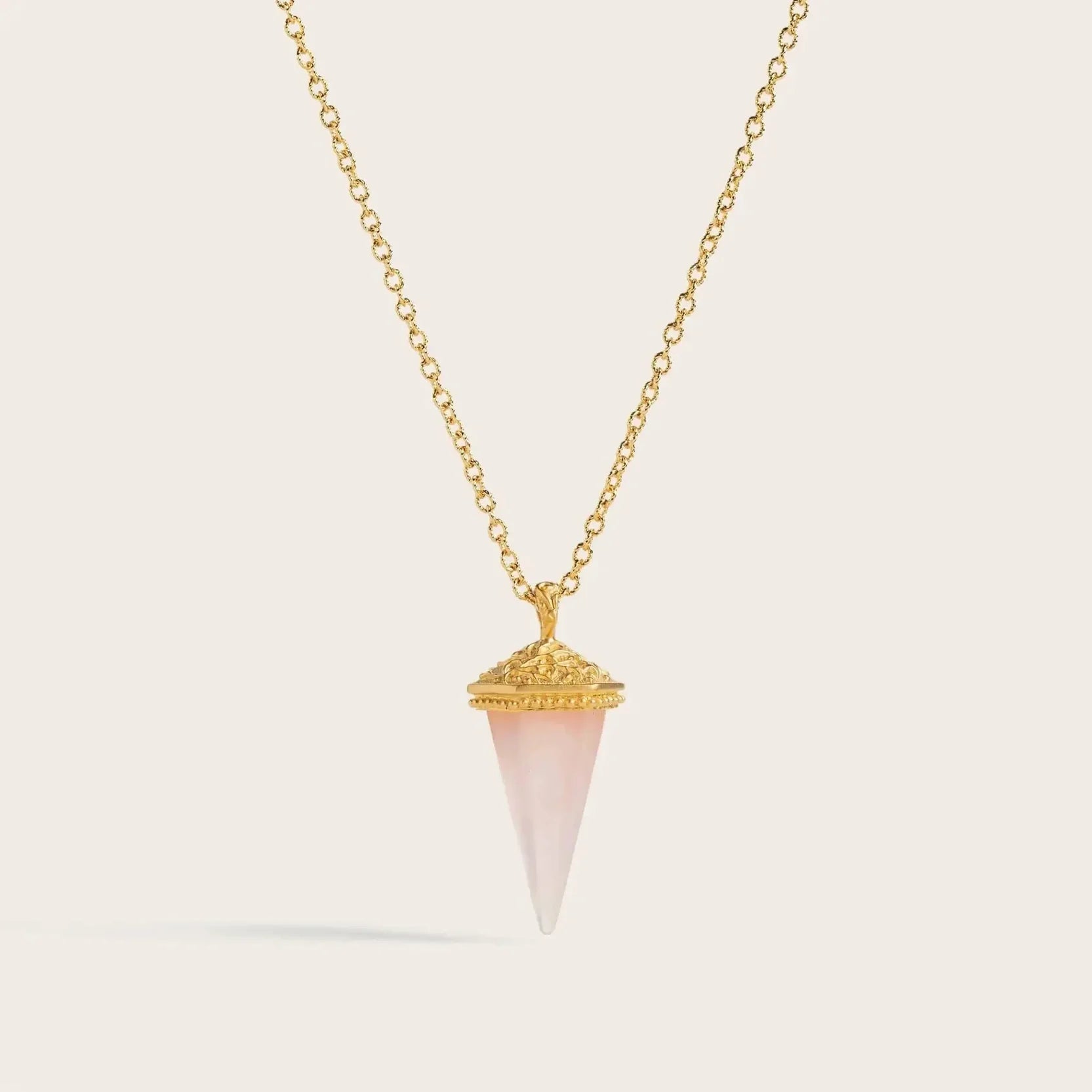 The Gentle Oracle • Rosenquarz Pendulum -Halskette – Liebe, Intuition & Selbstverbindung - Anandasoul