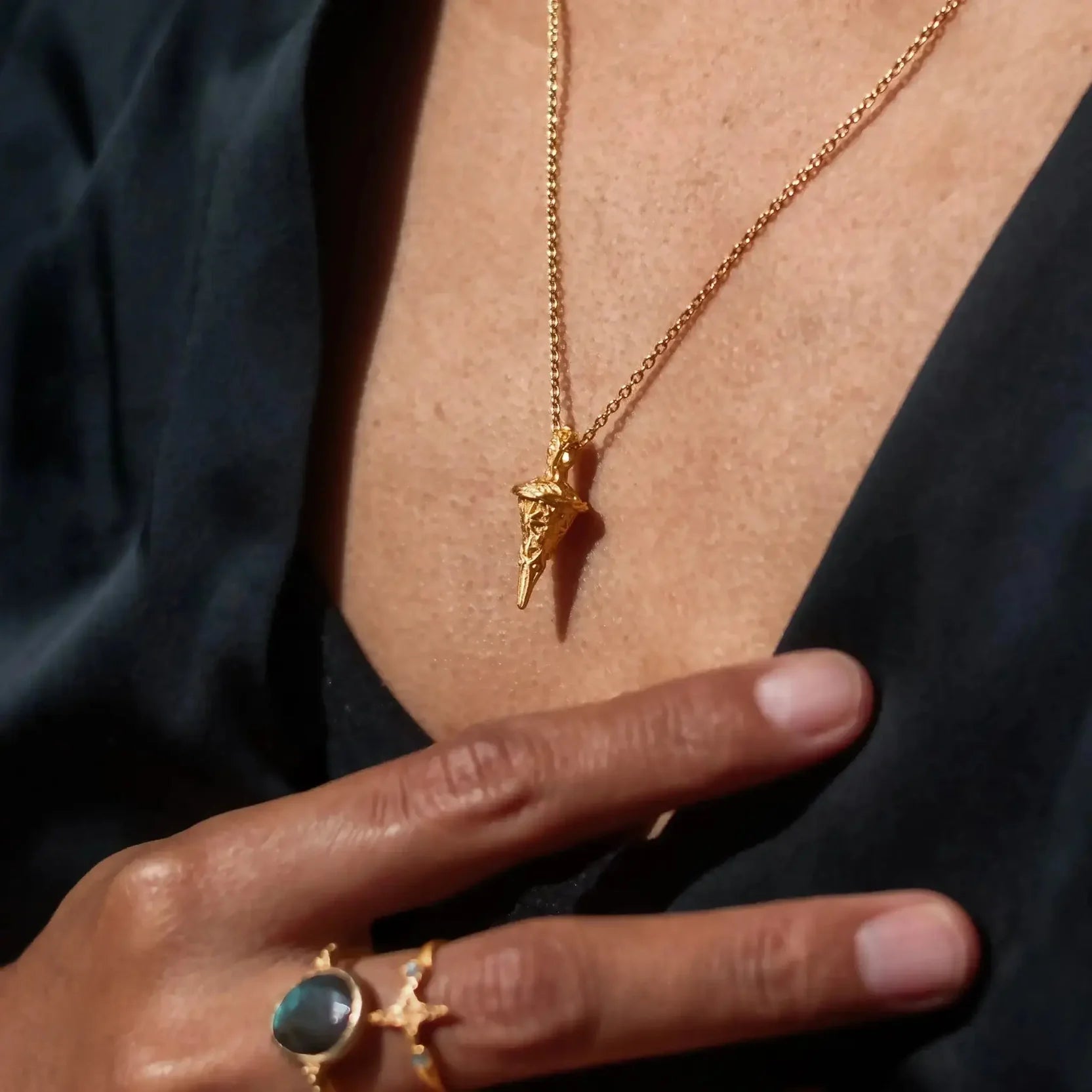 Starlit Whisper Pendulum Necklace- Anandasoul