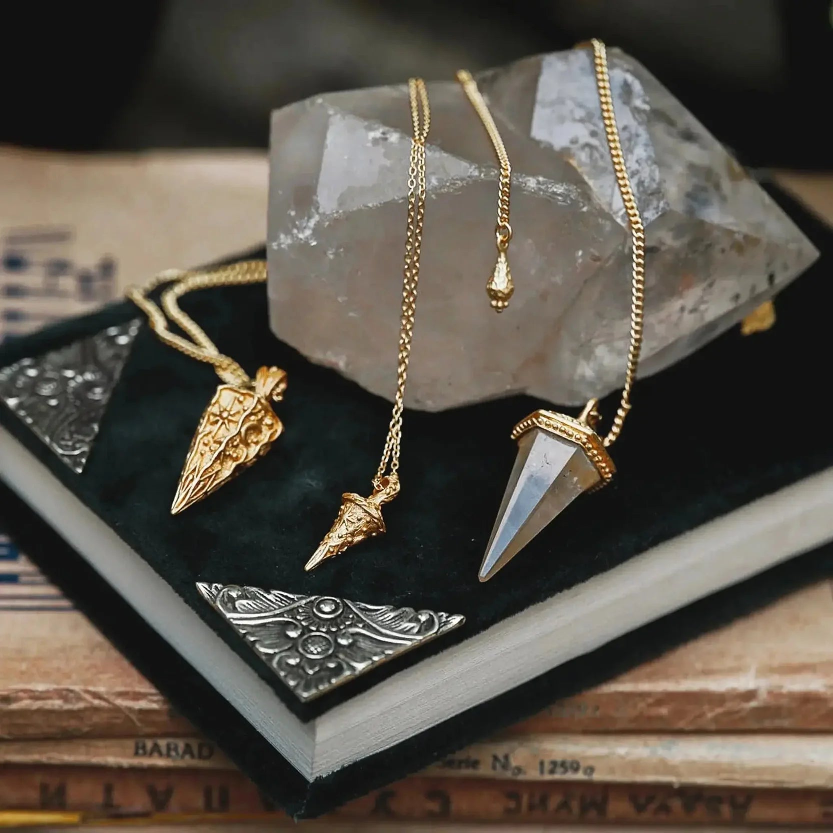 Starlit Whisper Pendulum Necklace- Anandasoul