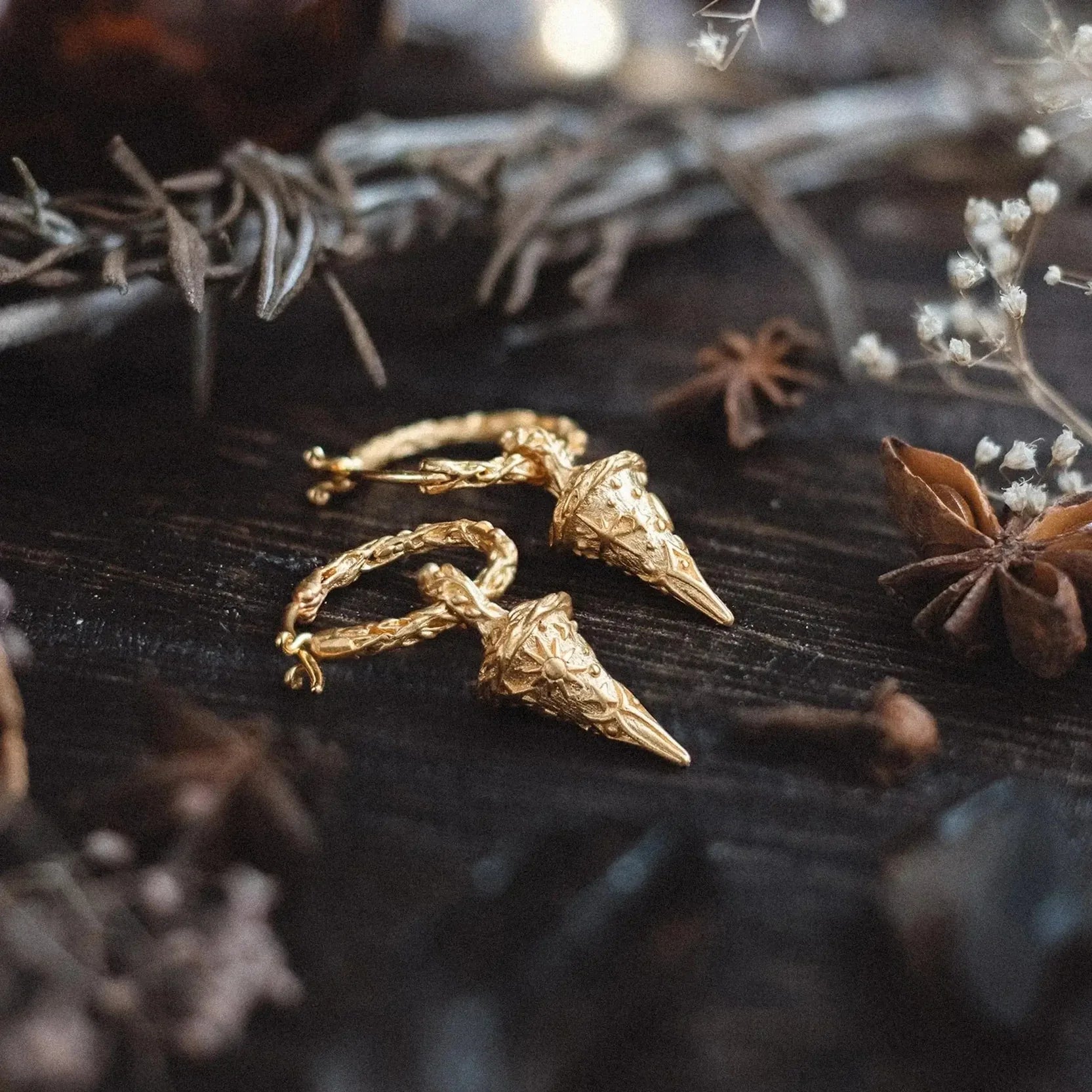 Starlit Whisper • Hoop Earrings  Anandasoul