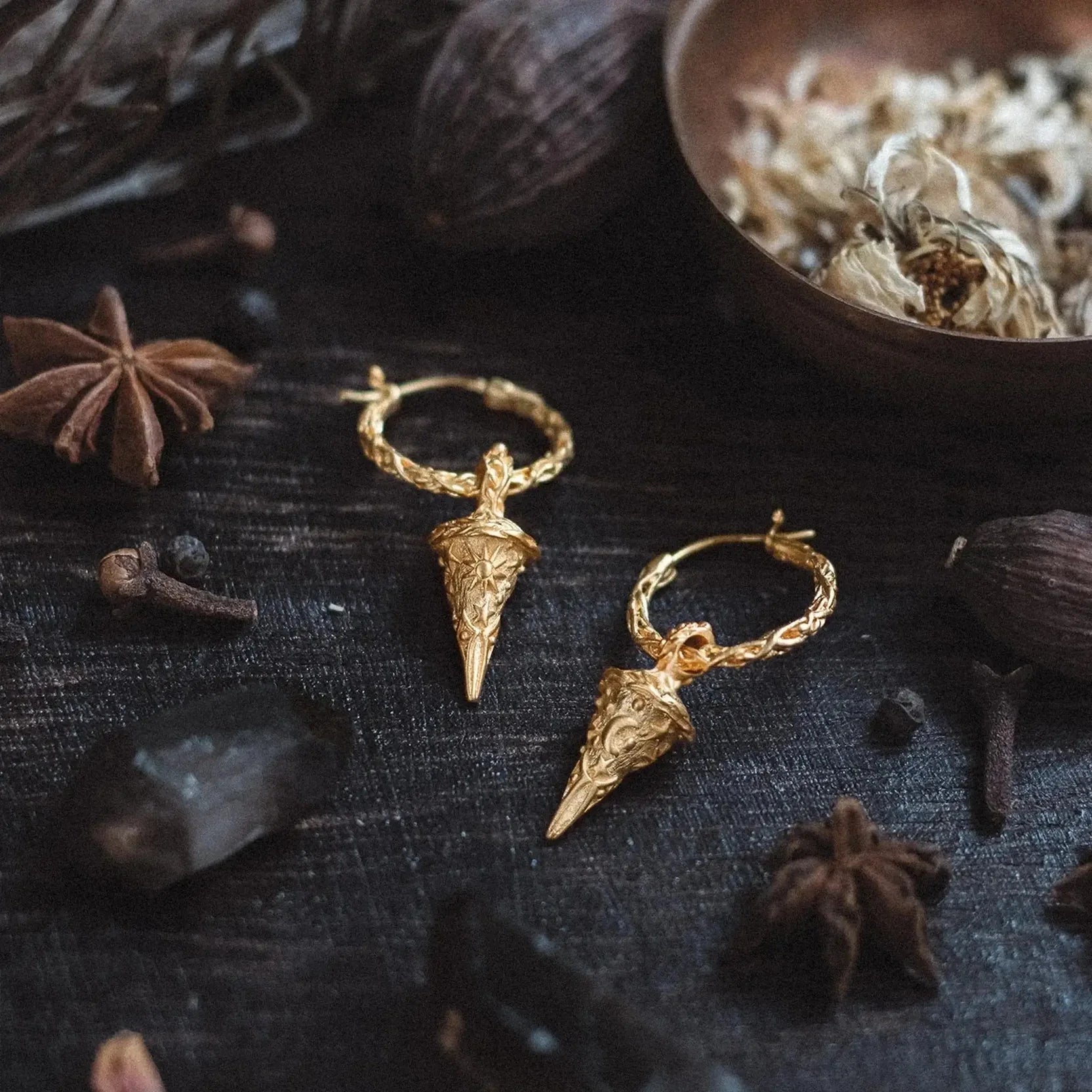 Starlit Whisper • Hoop Earrings  Anandasoul