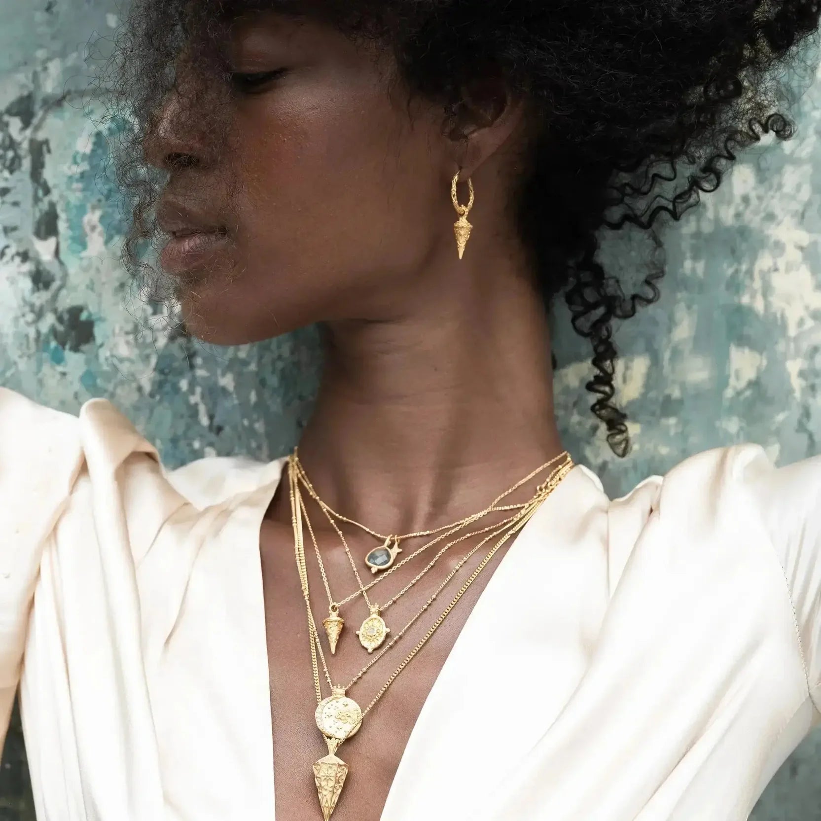 Starlit Whisper Pendulum Necklace- Anandasoul